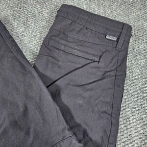PROJEK RAW Mens XL Black Casual Pants Drawstring Waist Flat Front Comfort